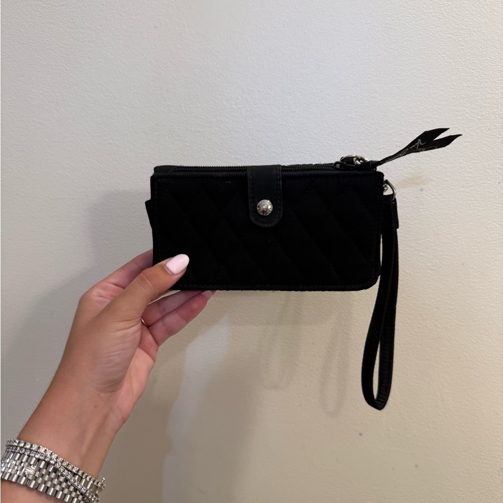 Black Quilted Wristlet by Vera Bradley - Picture 2 of 3